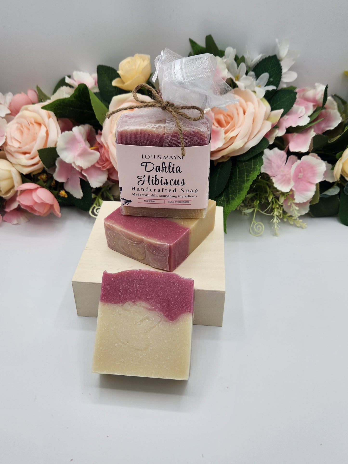 Dahlia Hibiscus Handcrafted Soap